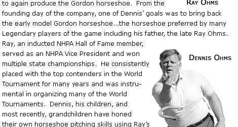 Gordon Horseshoes History